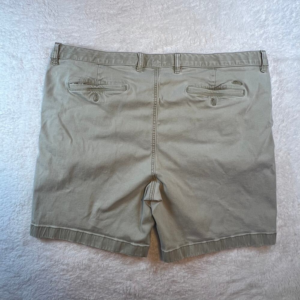Tommy Bahama Shorts Mens‎ 42 Khaki Flat Front Stretch Cotton Casual Chino Summer - Picture 2 of 7
